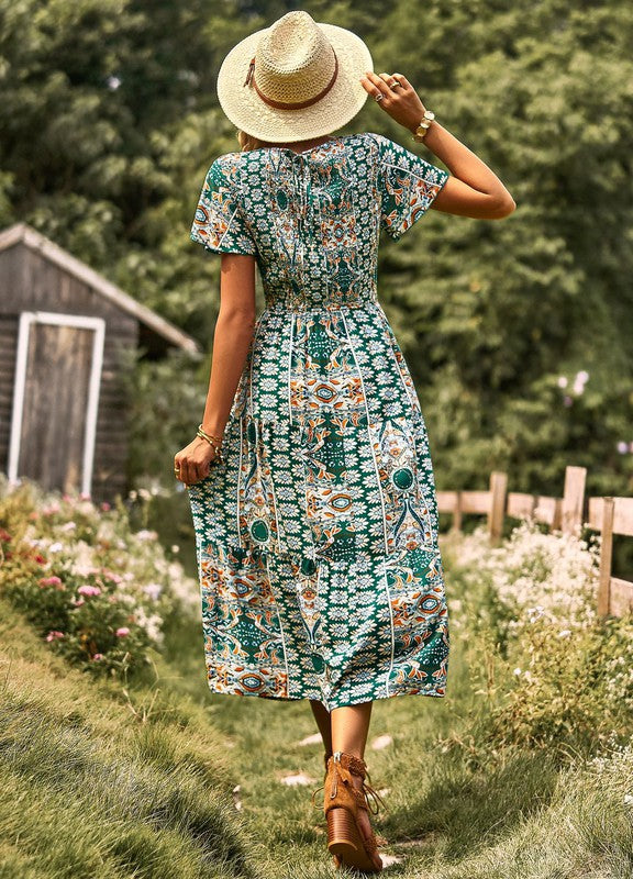 Women Summer Long Dress Printed dress | Zarnesh