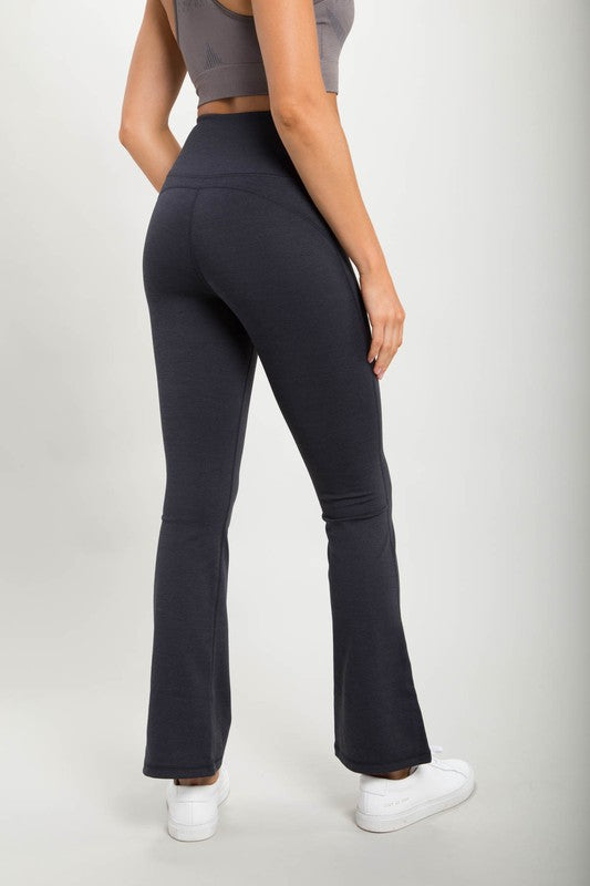 Women Flare Swoop Back High-Waisted Leggings | Zarnesh