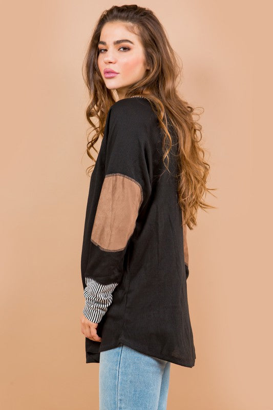 Women Oversized Elbow Patch Tunic | Zarnesh