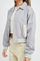 Women Collared Bomber Jacket | Zarnesh