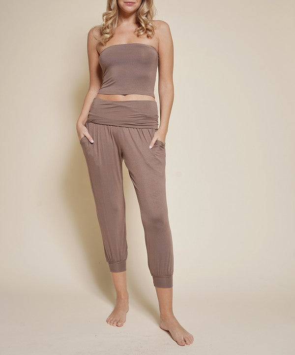 Women Comfortable Fit Functional Pockets Bamboo Yoga Joggers Zarnesh
