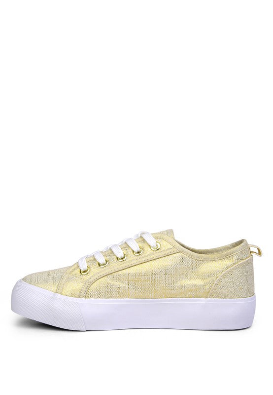 Women's Glam Doll Knitted Sliver Platform Sneakers| Zarnesh