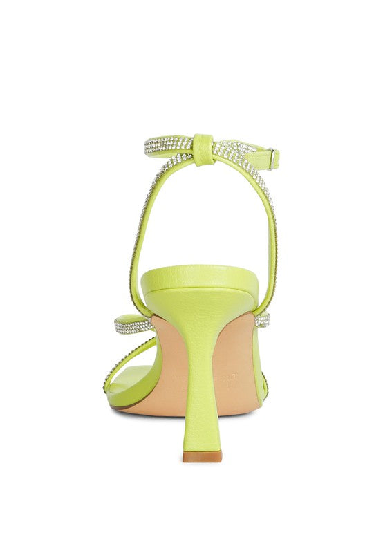 Women's Crush It Diamante Mid Heel Sandal | Zarnesh