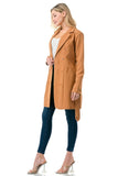 Women Long Oversized Solid Belted Blazer | Zarnesh