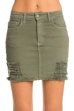 Women Western Style Vintage Denim Jeans Slim Mini Skirts Zarnesh