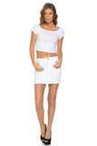 Women Easter Western Pocket Vintage Denim Jeans Mini Skirts Zarnesh