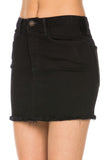 Women Vintage Western Denim Jeans Five Pocket Mini Skirts Zarnesh