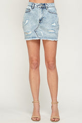 Women Denim Mini Skirt | Zarnesh