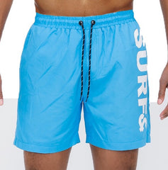 Men's Solid Lined Beach Swim Text Swim Shorts | Zarnesh