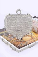 Women Fringe Rhinestone Convertible Clutch Bag | Zarnesh