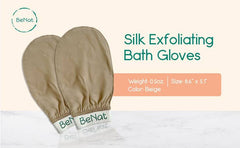 Silk Exfoliating Bath Gloves -Soft Silk