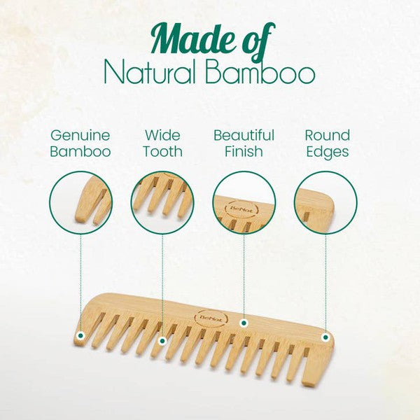 All-Natural Bamboo Comb - Gentle Hair Care for a Sustainable Beauty Routine | Zarnesh