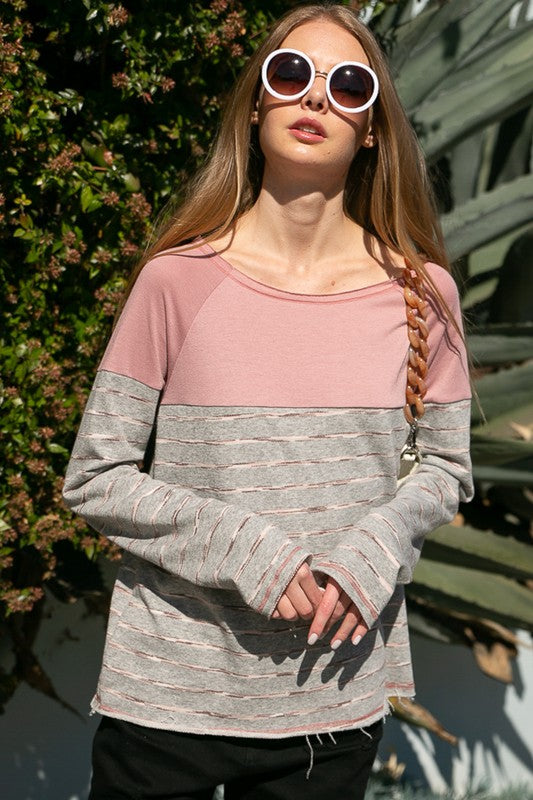 Women Plus Stripe Solid Mixed Sweatshirts | Zarnesh