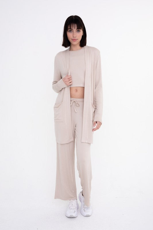 Women Lounge Open-Front Terry Cardigan | Zarnesh