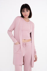 Women Lounge Open-Front Terry Cardigan | Zarnesh