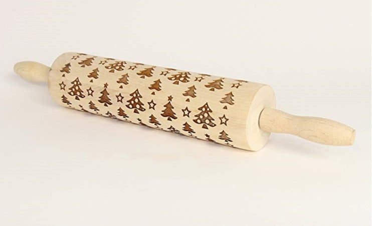 Rolling Pin Christmas Embossing for Holiday Baking Festive Delights | Zarnesh