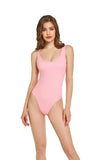 Women Seamless Sleeveless Scoop Neckline Ribbed Bodysuit Zarnesh