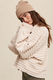 Women Plaid Pleats On Back Fleece Button Round Neck Shacket Zarnesh