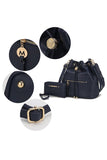 MKF Collection Crossbody Bucket Bag with Wristlet Wallet | Zarnesh