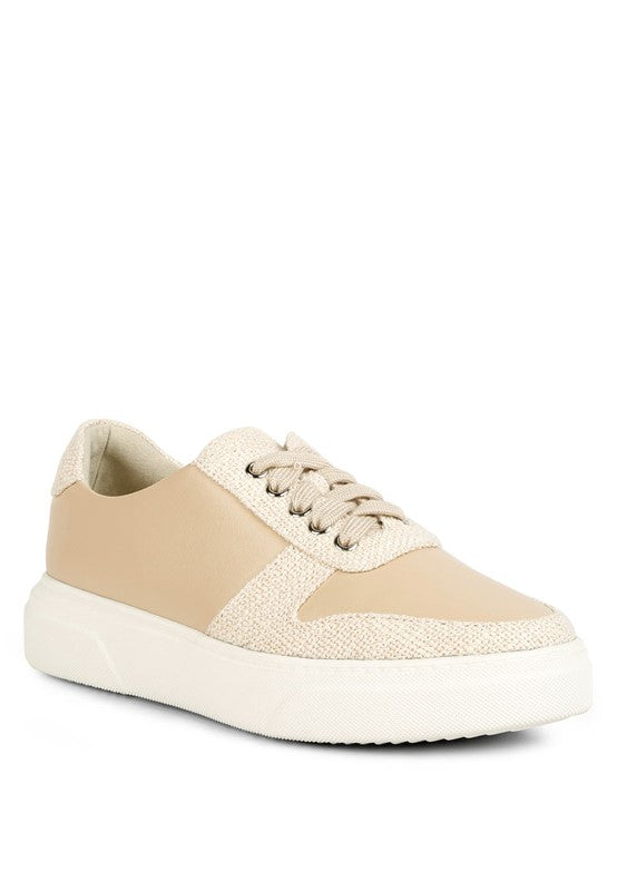  Women's Kjaer Dual Tone Leather Sneakers | Zarnesh