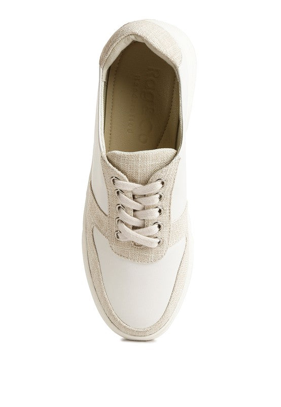  Women's Kjaer Dual Tone Leather Sneakers | Zarnesh