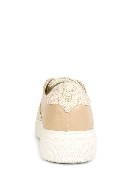  Women's Kjaer Dual Tone Leather Sneakers | Zarnesh