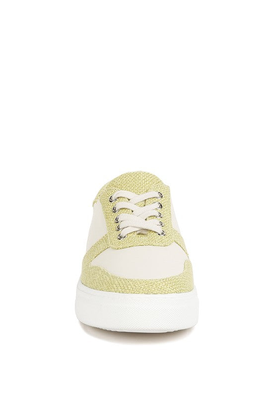  Women's Kjaer Dual Tone Leather Sneakers | Zarnesh