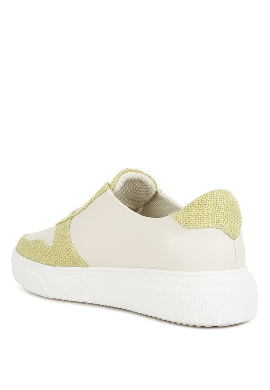  Women's Kjaer Dual Tone Leather Sneakers | Zarnesh