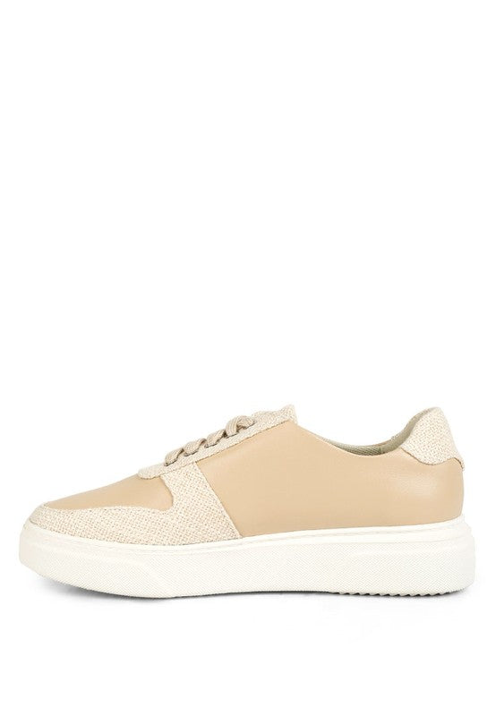  Women's Kjaer Dual Tone Leather Sneakers | Zarnesh