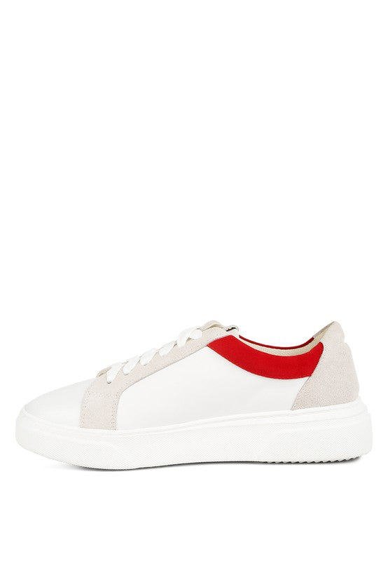 Women's Endler Color Block Leather Sneakers | Zarnesh