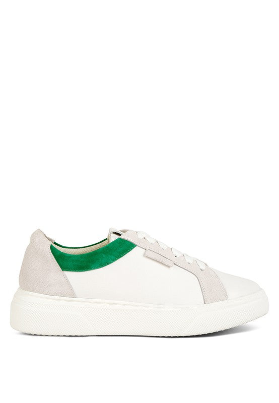 Women's Endler Color Block Leather Sneakers | Zarnesh