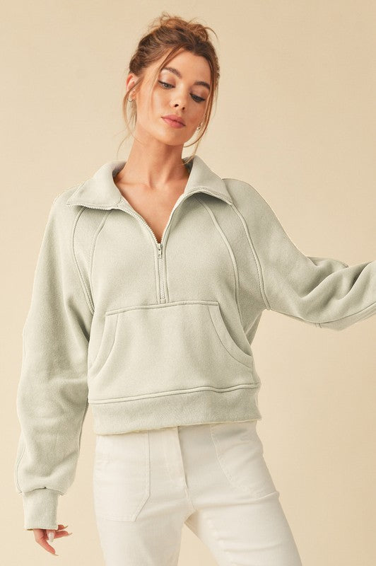 Women Drea Half Zip Hoodie | Zarnesh