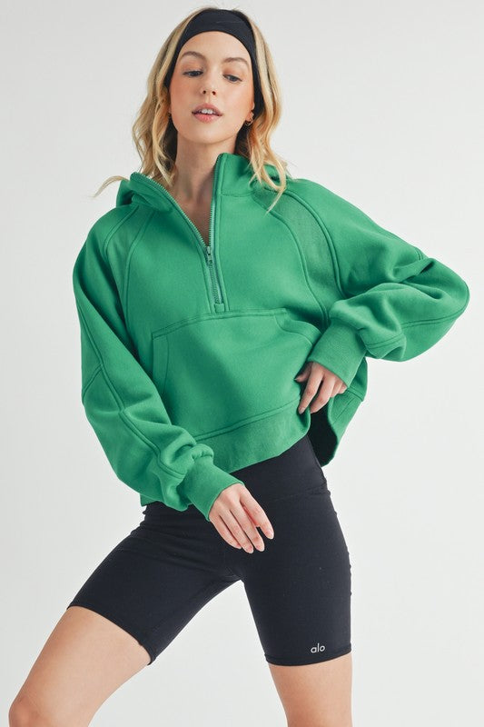 Women Drea Half Zip Hoodie | Zarnesh