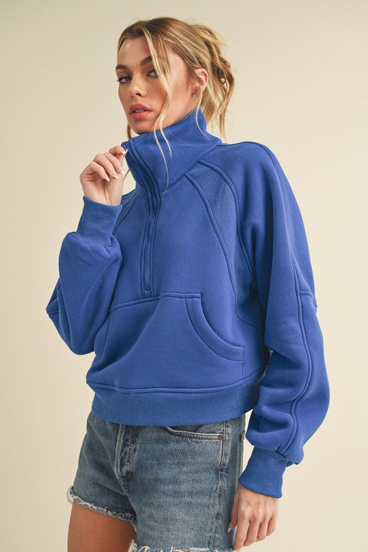 Women Drea Half Zip Hoodie | Zarnesh