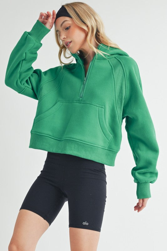 Women Drea Half Zip Hoodie | Zarnesh