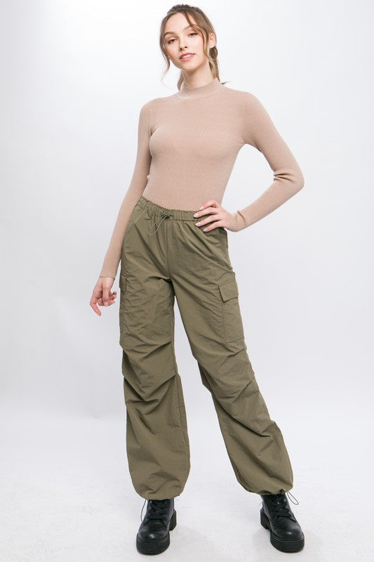 Women's Loose Fit Parachute Cargo Pants  | Zarnesh