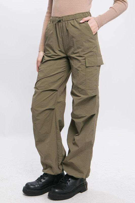 Women's Loose Fit Parachute Cargo Pants  | Zarnesh