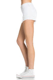 Women Jean Button Fly Five Pocket Distress Vintage Denim Short Zarnesh