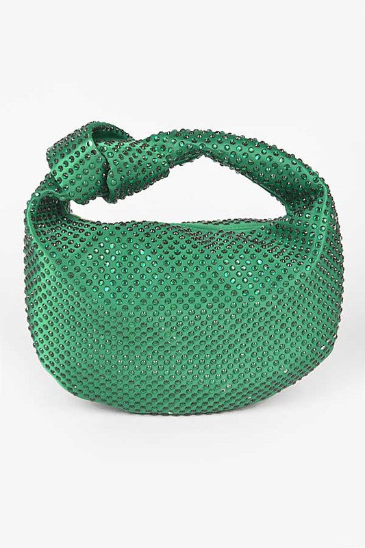 Women Tonal Studded Knotted Soft Clutch | Zarnesh