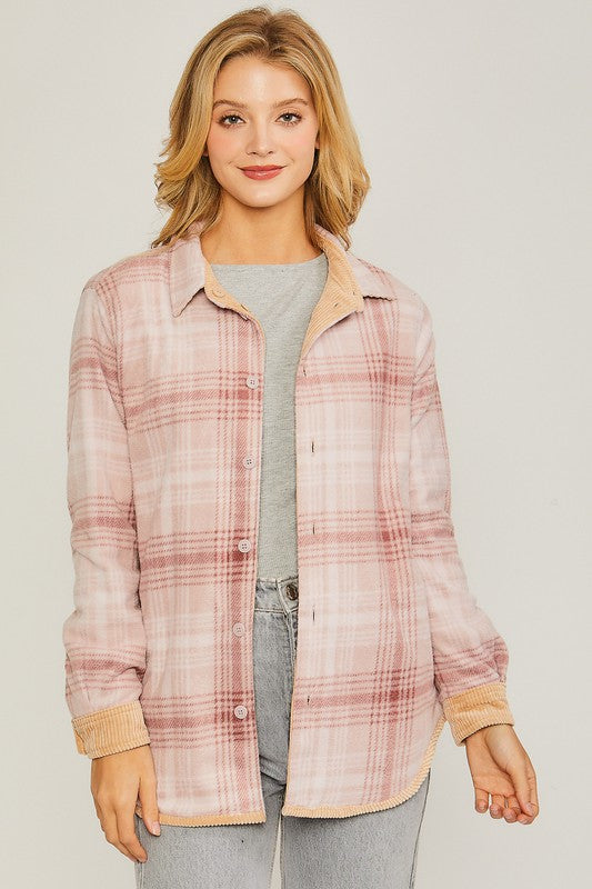 Corduroy Reversible Button Down Jacket | Zarnesh

