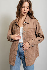 Women Quilted Button Down Jacket | Zarnesh