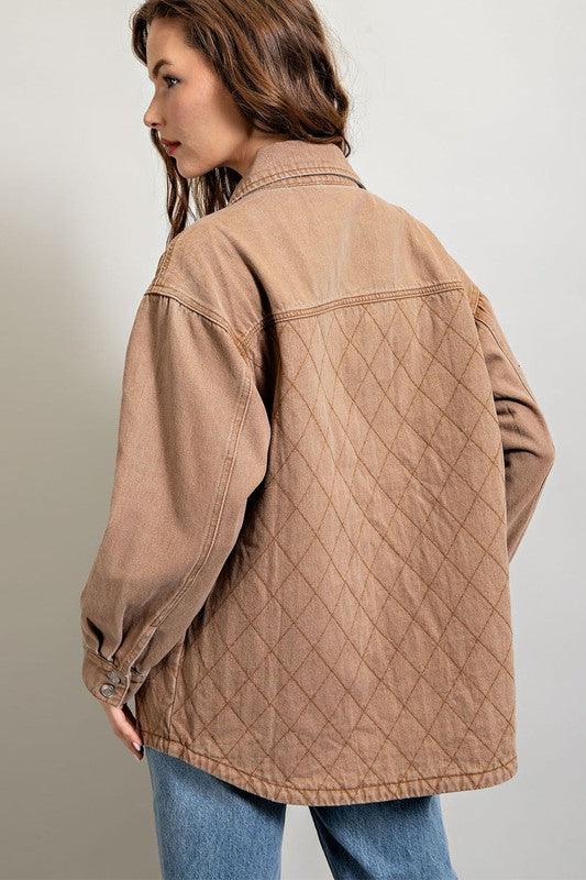 Women Quilted Button Down Jacket | Zarnesh