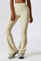 Women High Rise Waist Stretch Flared Design Skinny Fit Pants Zarnesh