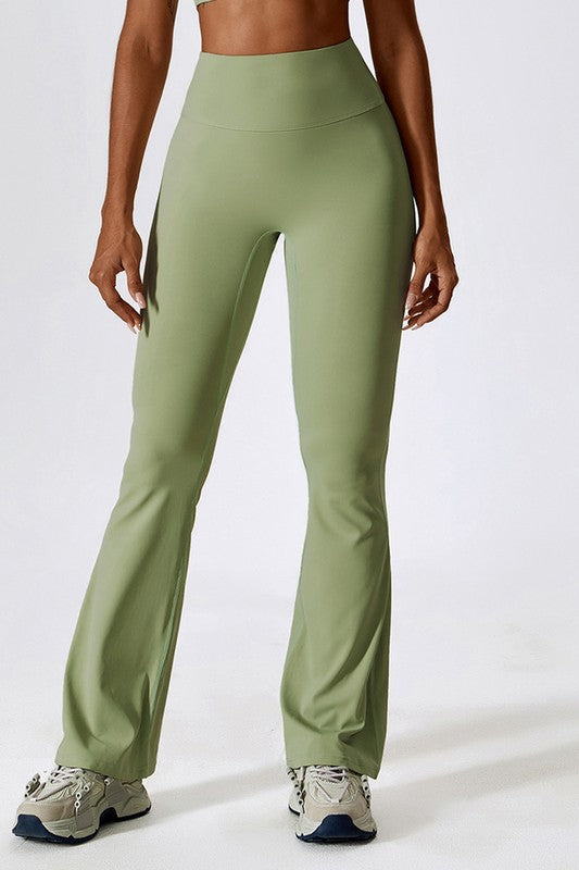 Women High Rise Waist Stretch Flared Design Skinny Fit Pants Zarnesh