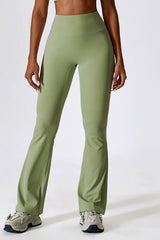 Women High Rise Waist Stretch Flared Design Skinny Fit Pants Zarnesh