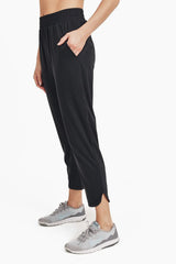 Women Athleisure Joggers with Curved Notch Hem | Zarnesh