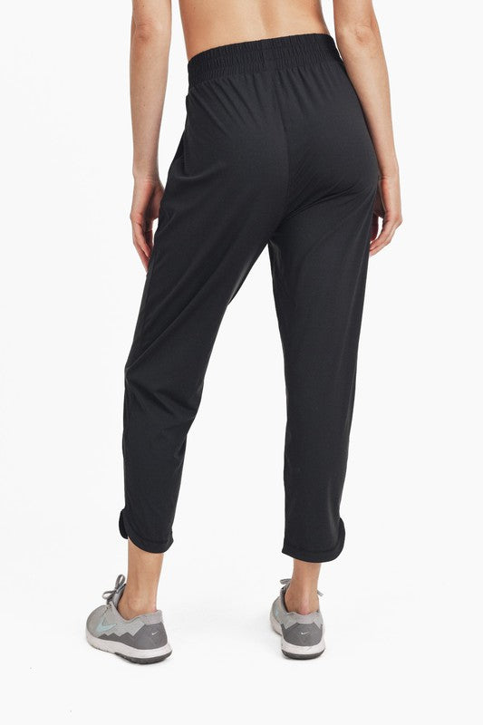 Women Athleisure Joggers with Curved Notch Hem | Zarnesh