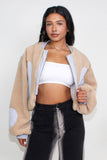 Women Cherish Charm Cropped Sherpa Jacket | Zarnesh