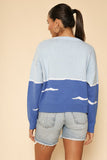 Women Orca Boat Intarsia Round Neckline Premium Knit Sweater Zarnesh
