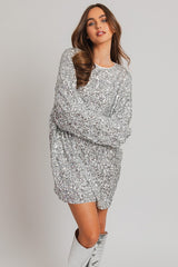 Women Long Sleeve Sequin Mini Dress | Zarnesh